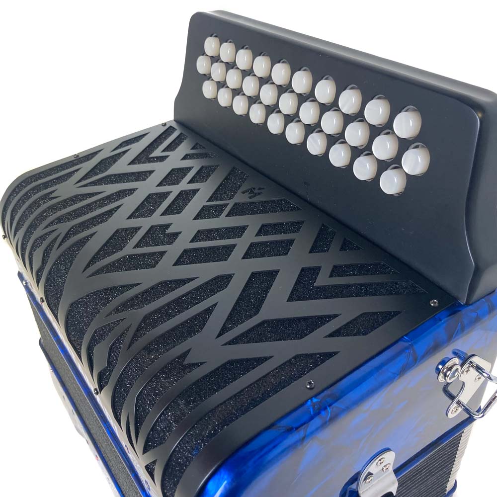 Montanari Vallenato Accordion No Switch FBE Blue-accordion-Montanari- Hermes Music